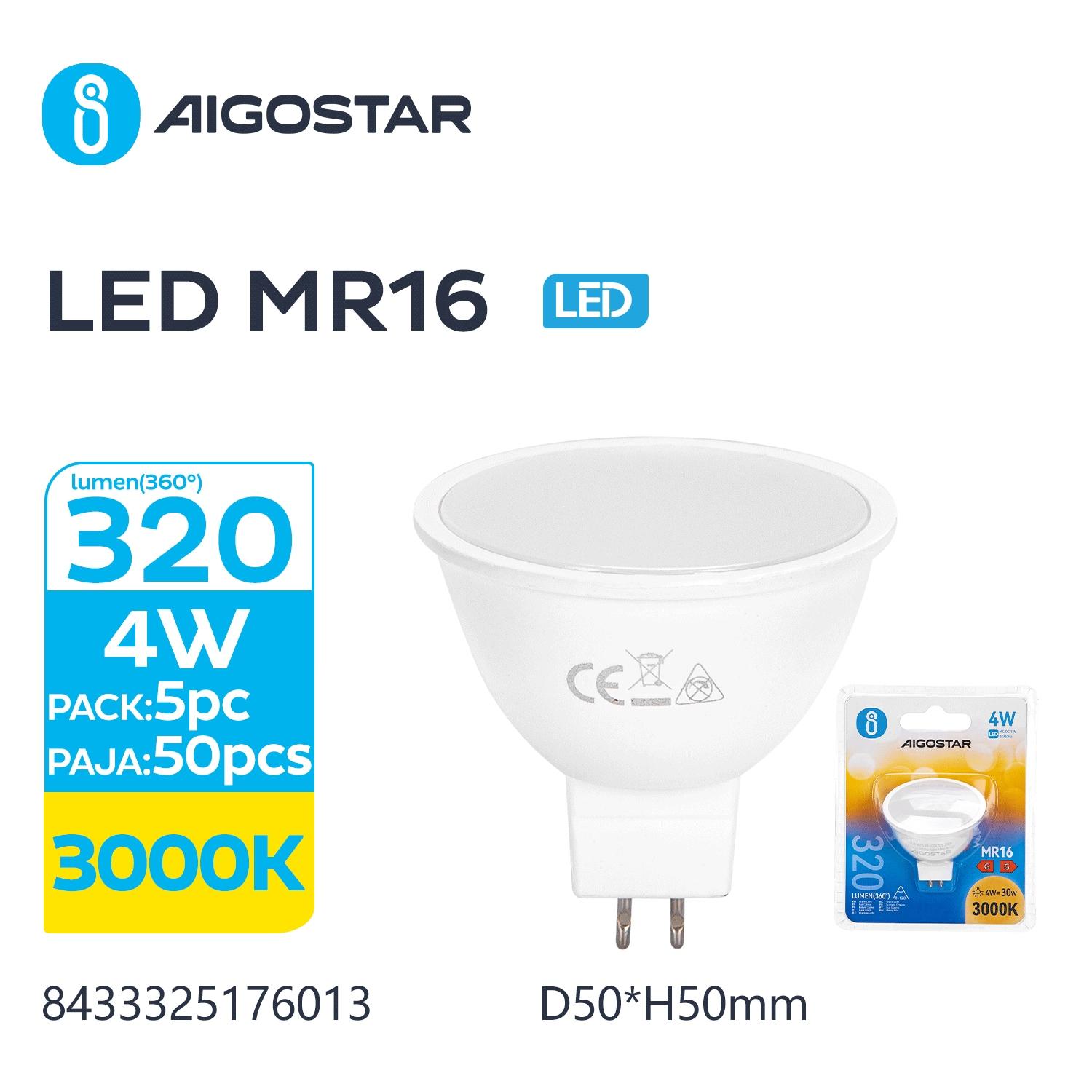 LED MR16 4W(4W,3000K,320lm)