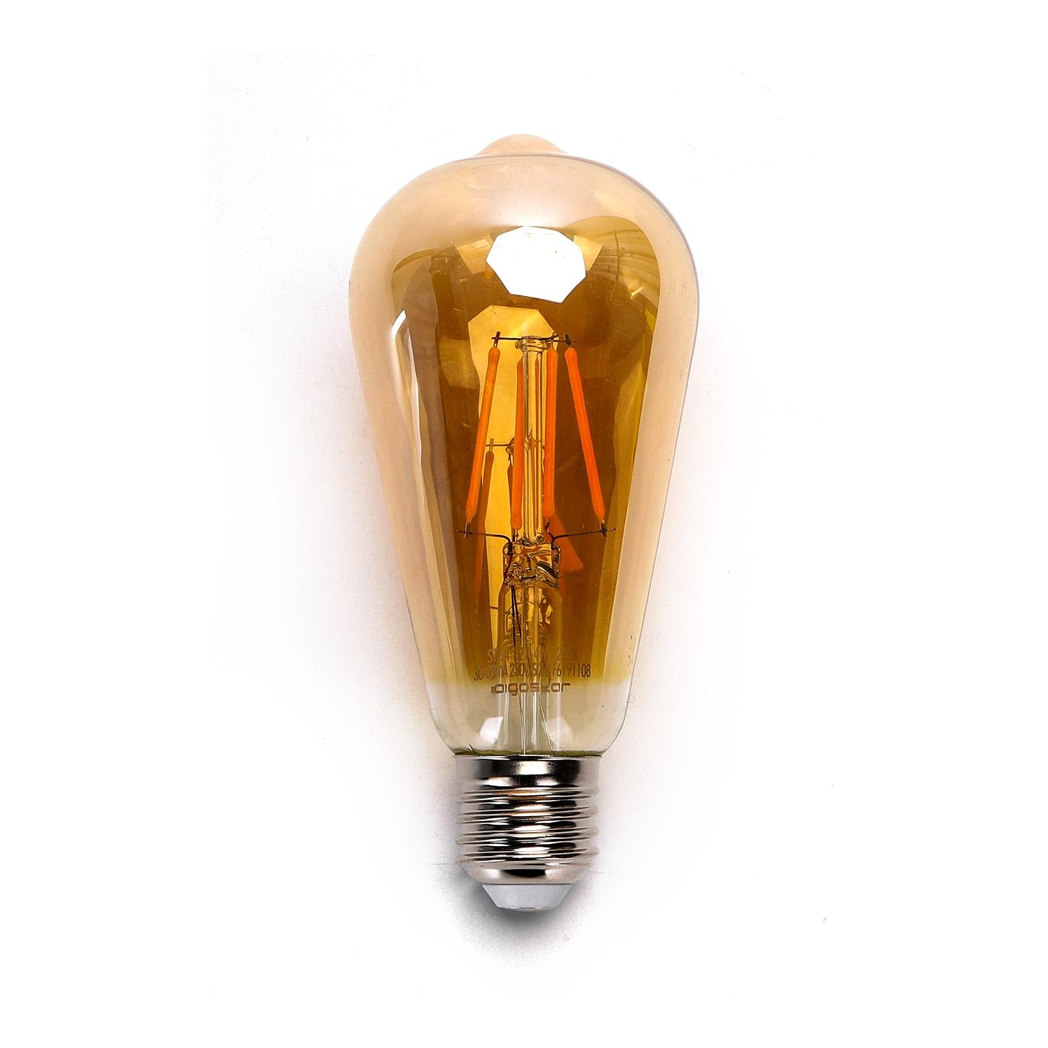 LED Filament Bulb (Amber) ST64 E27 6W