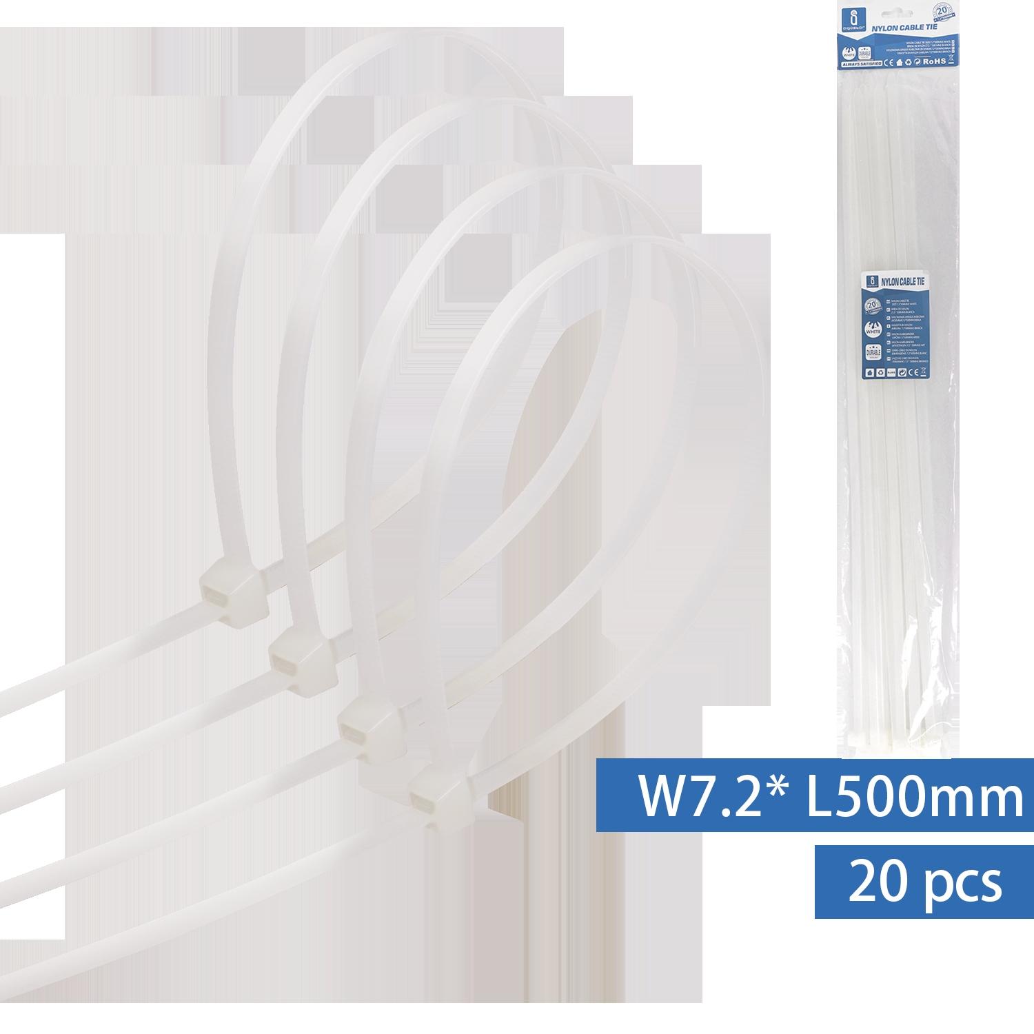 Nylon Cable Ties W7.2*L500mm White