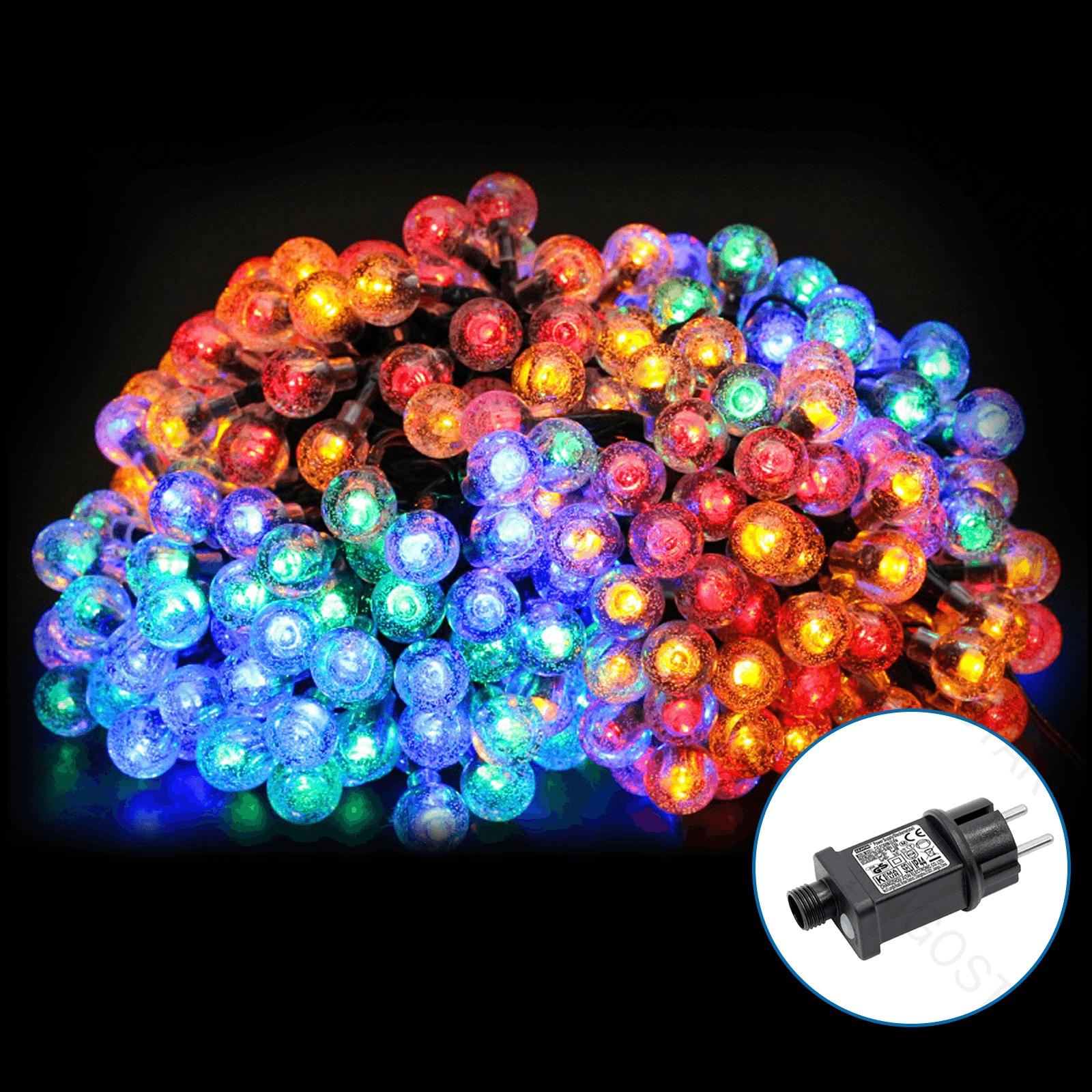 Low voltage bubble string lights, RGBY, 5m