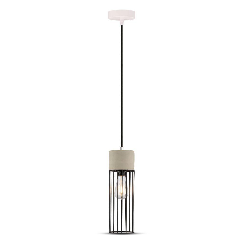 VT-7121 E27 CONCRETE+MESH PENDANT LIGHT D:120