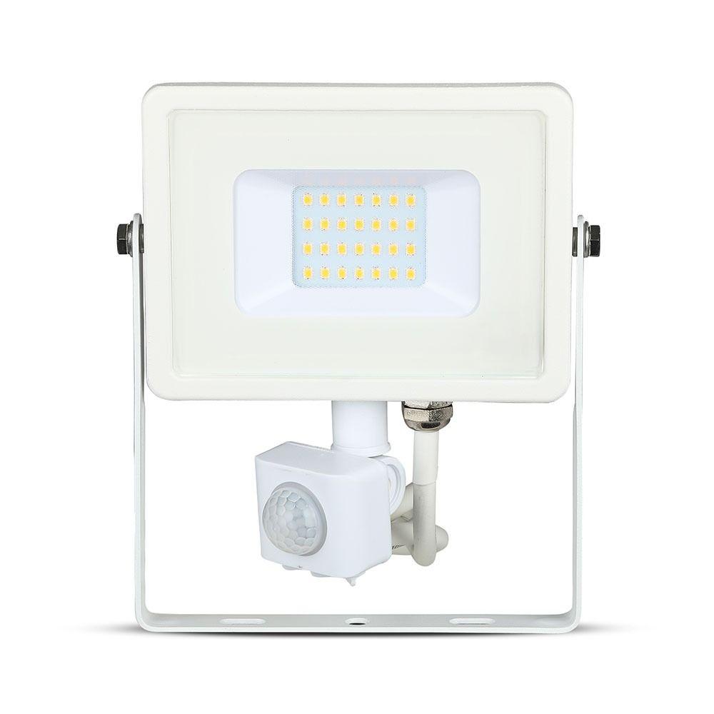 VT-20-S 20W SMD PIR SENSOR FLOODLIGHT SAMSUNG CHIP 6400K WHITE BODY