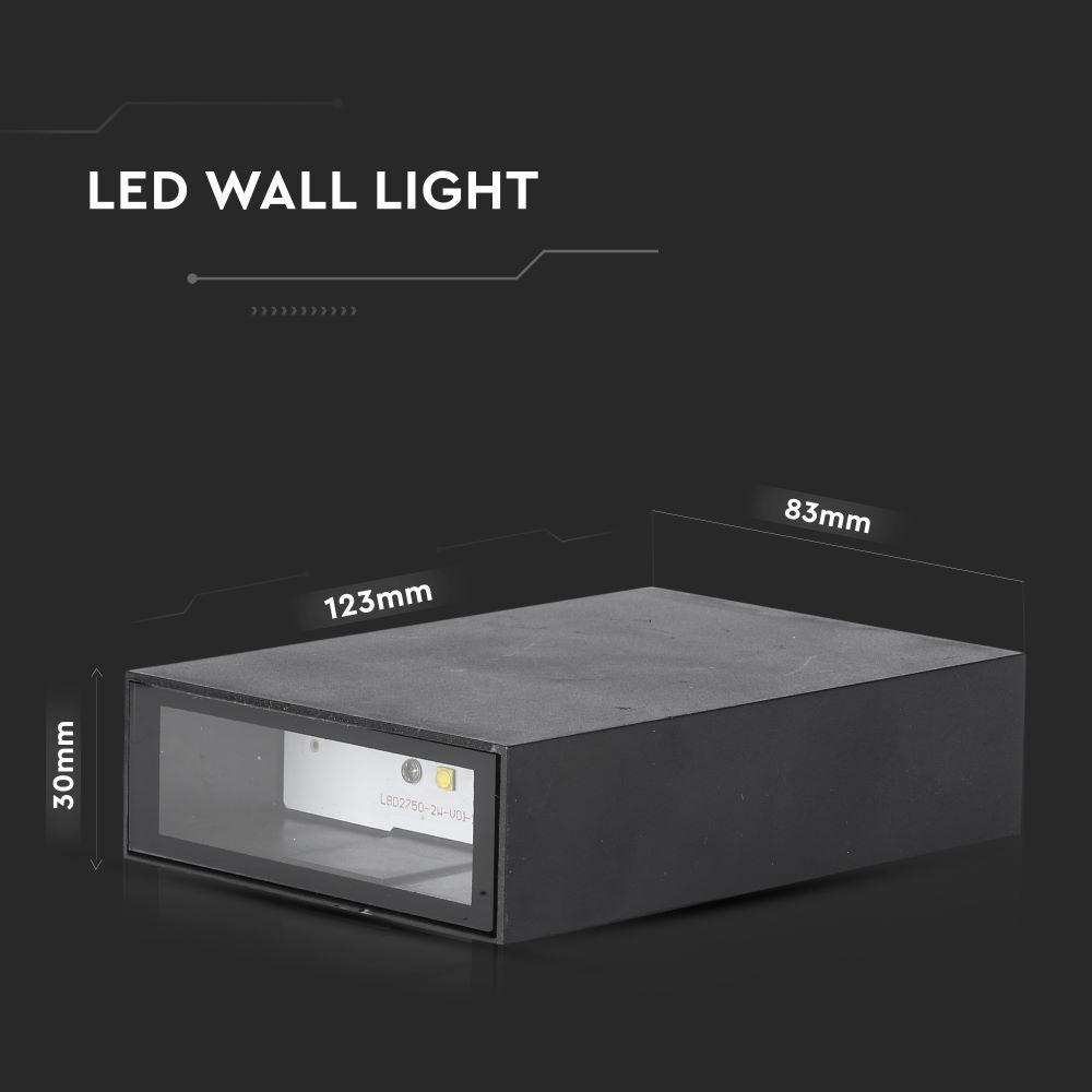 VT-844 4W LED WALL LIGHT - CREE CHIP 3000K-BLACK