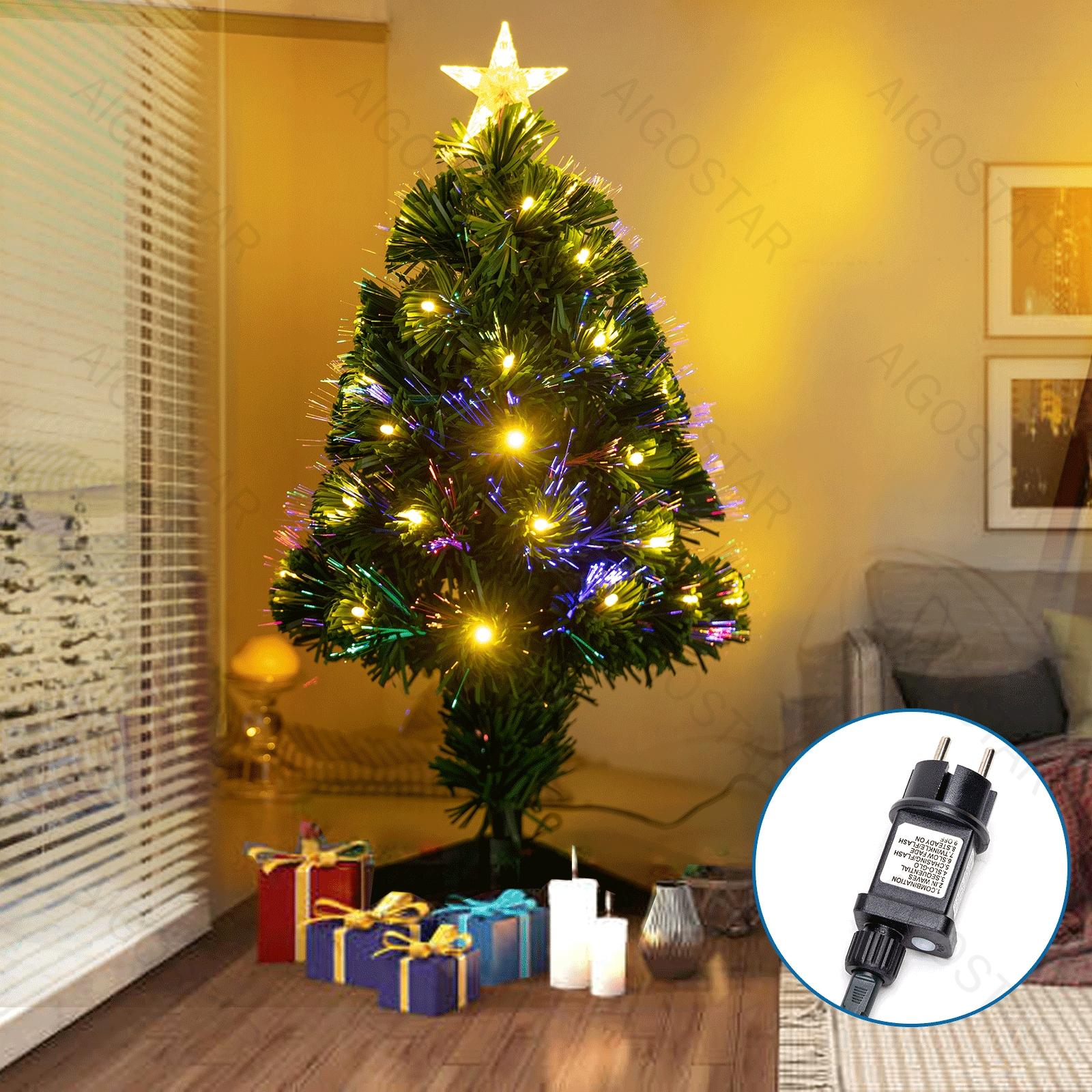 Low voltage fiber optic Christmas tree, warm white, 210cm