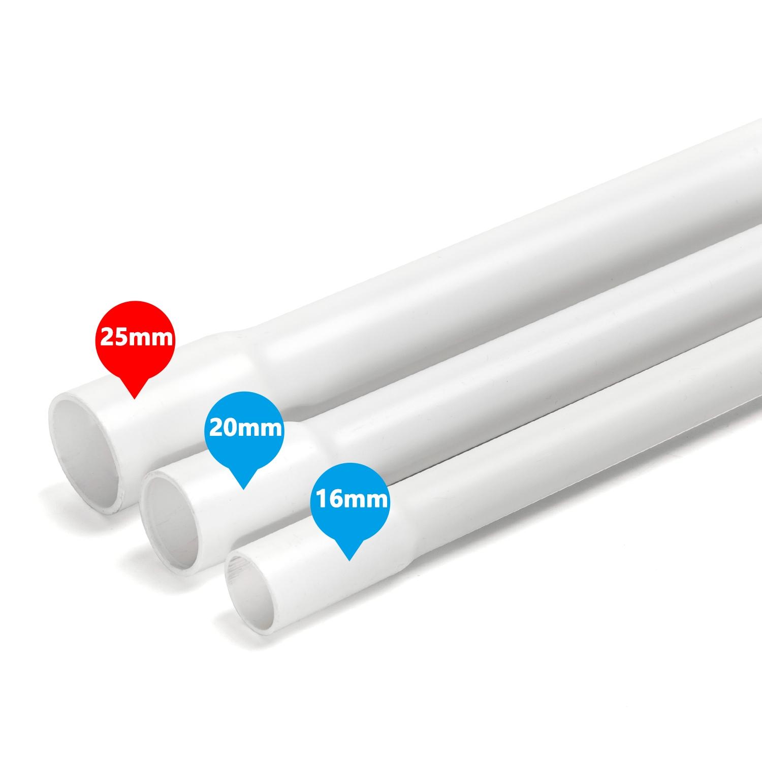 PVC round white expansion conduit 25mm