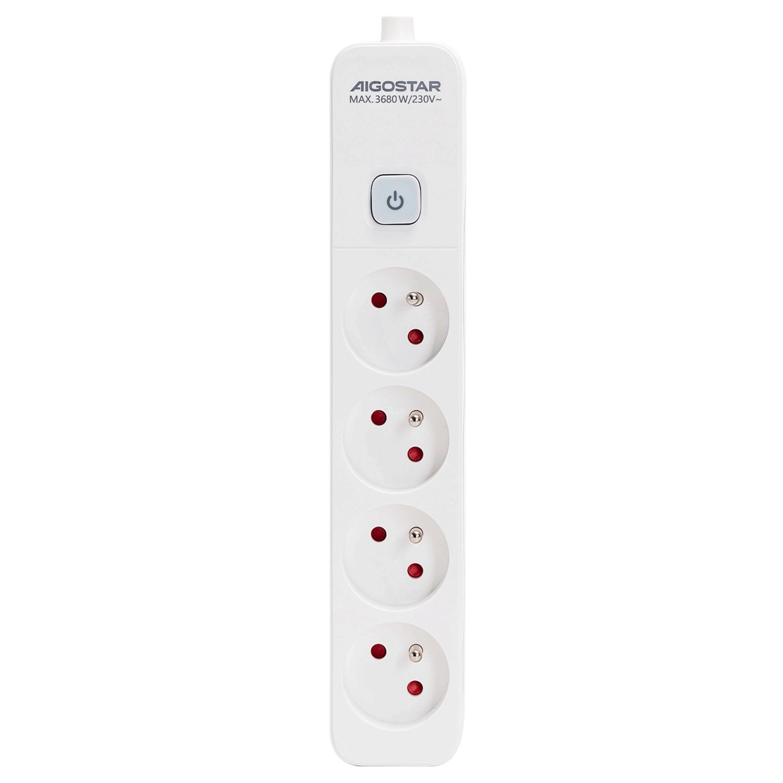 Power strips 4-way White and Gray