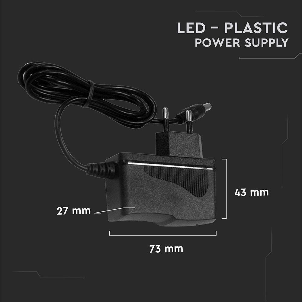 VT-23019 18W LED PLASTIC POWER SUPPLY 12V 1.5A IP44