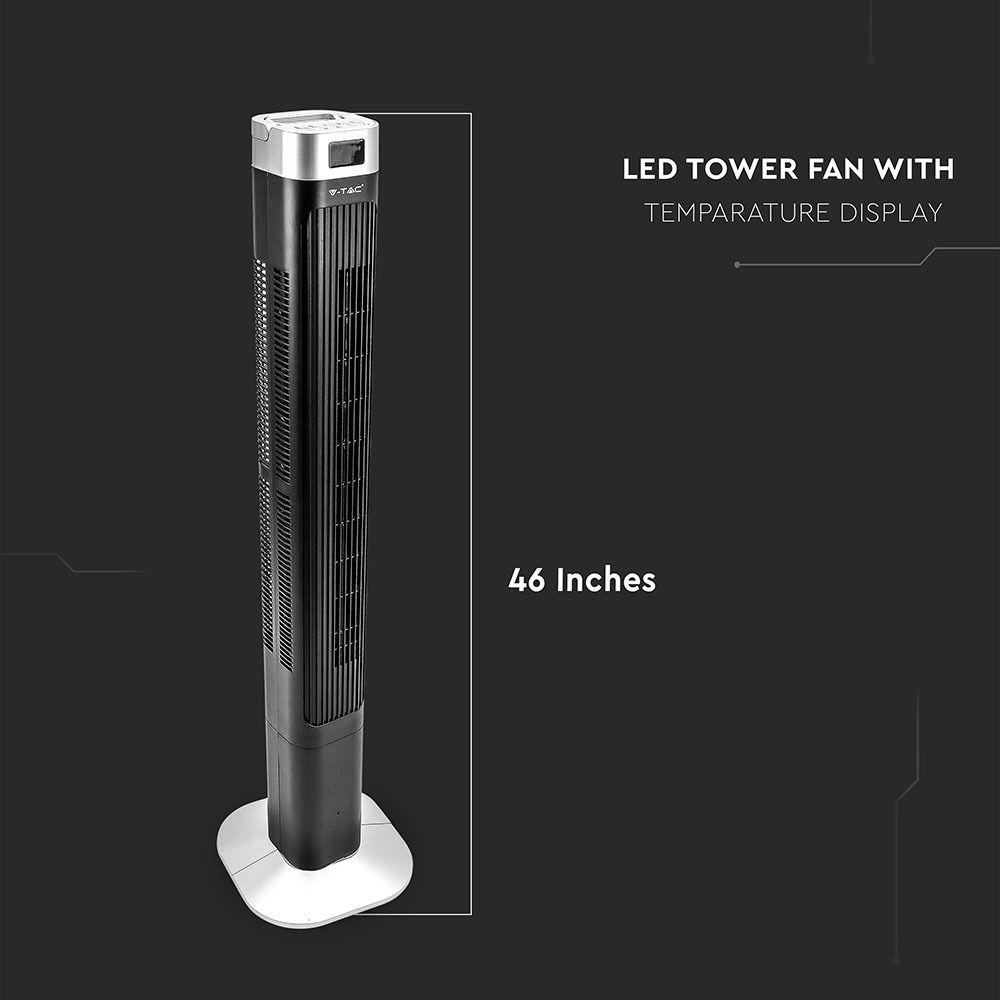 VT-5546 55W LED TOWER FAN WITH TEMPERATURE DISPLAY AND REMOTE CONTROL(46INCH)