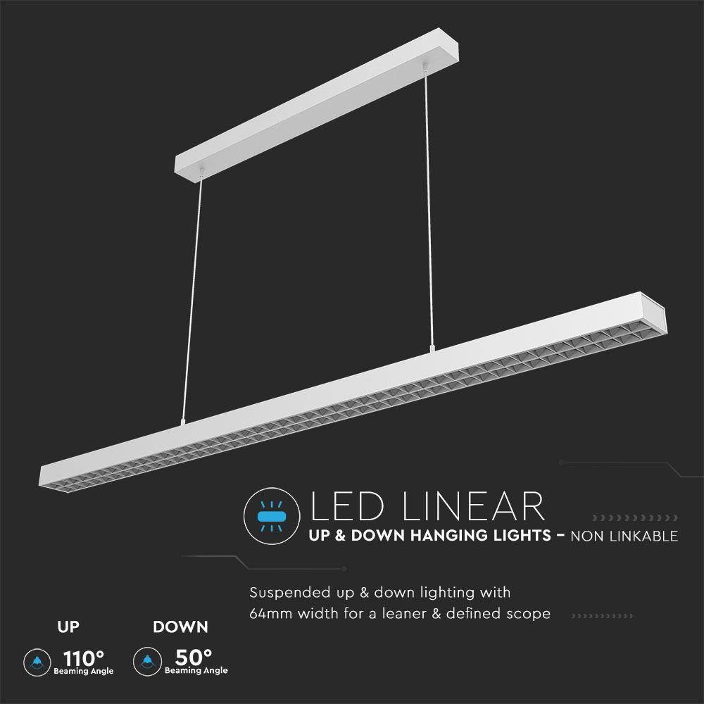 60W Lampa Biurowa, Chip SAMSUNG, Barwa:4000K, Obudowa: Biały, VTAC, SKU 606