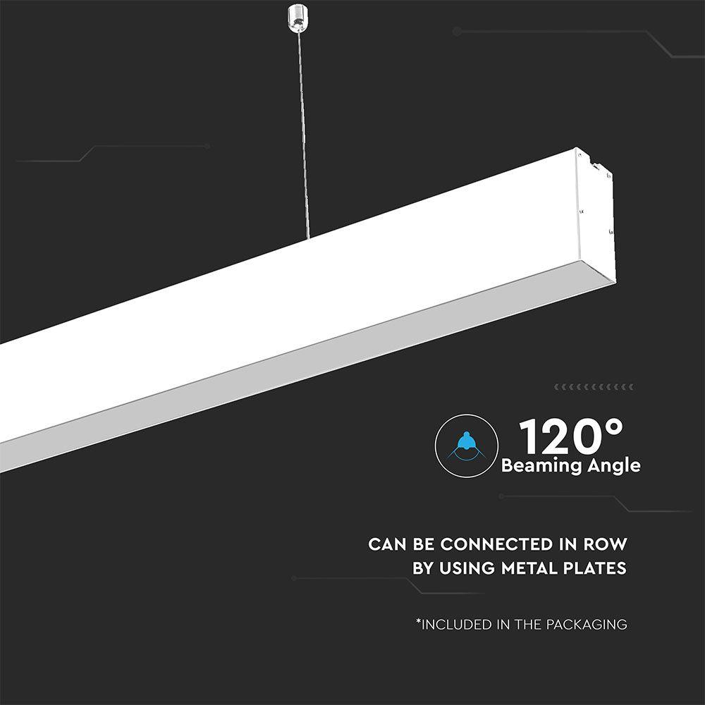 40W Lampa Liniowa LED, Chip SAMSUNG, Barwa:6400K, Obudowa: Biała, VTAC, SKU 602