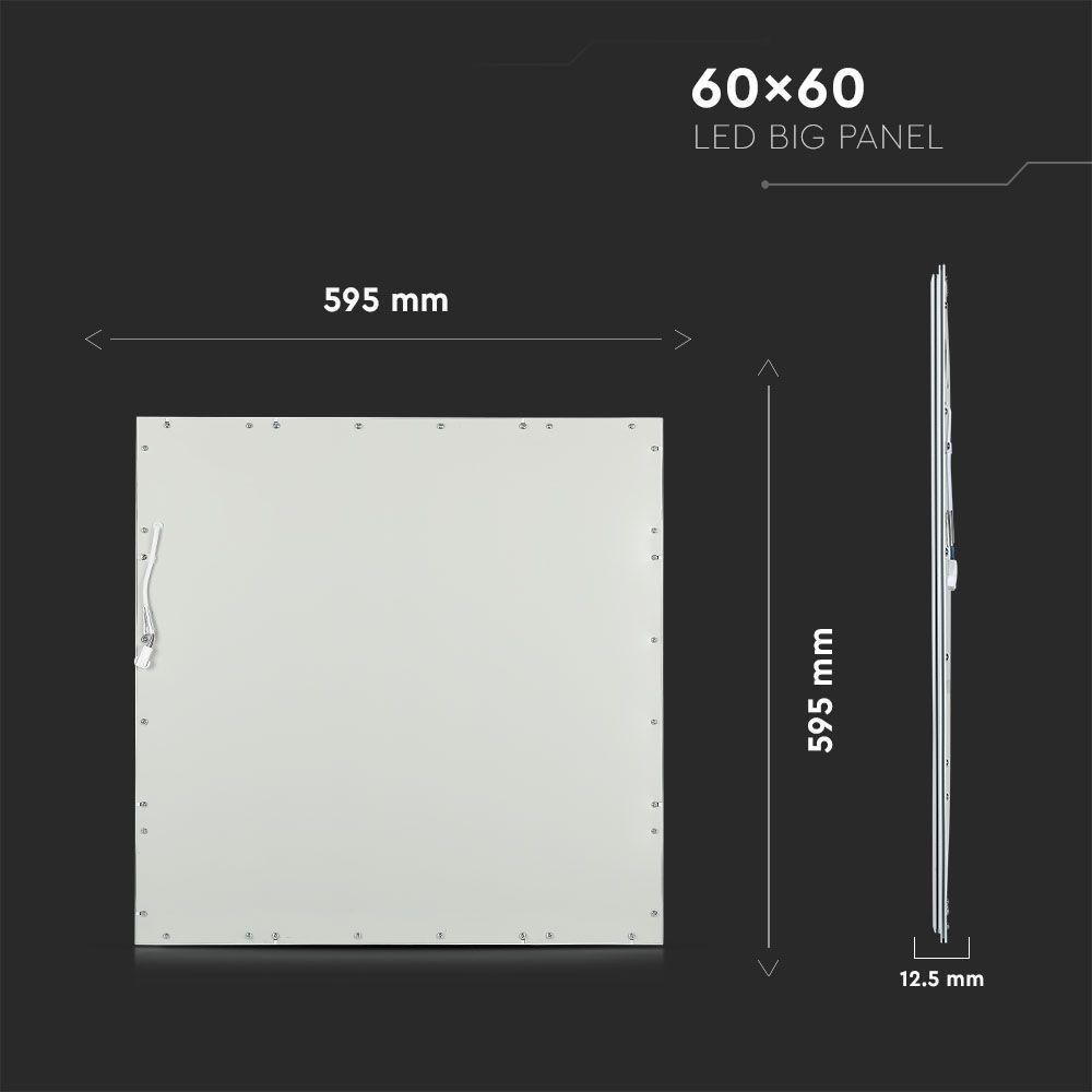 40W Panel LED 600x600mm, Barwa:3000K, Opakowanie: 6szt., VTAC, SKU 2160286