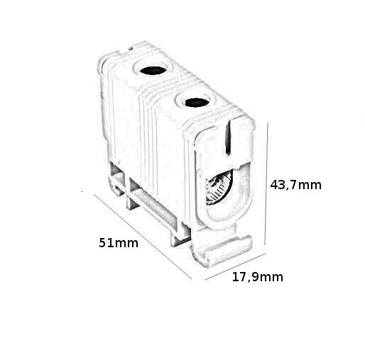 Listwa zaciskowa - Model FJ-E50/B (niebieski)