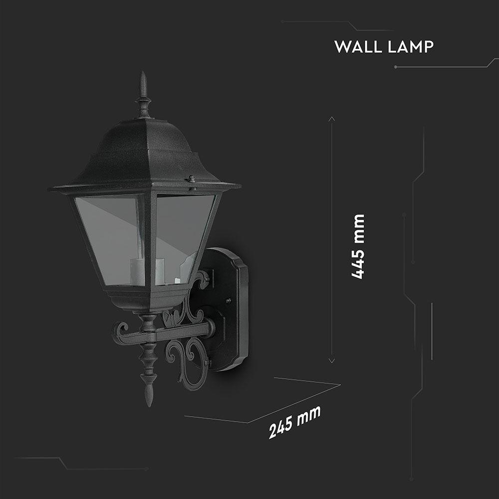 VT-761 E27 WALL LAMP LARGE-MATT BLACK(UP)