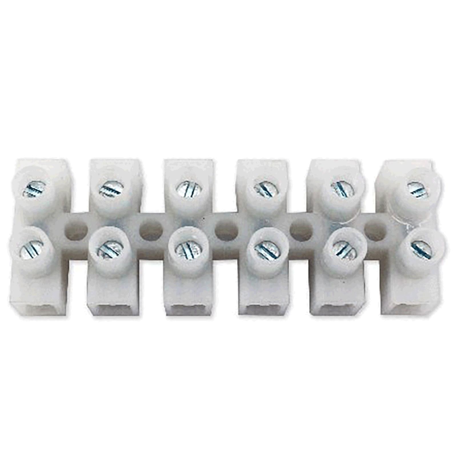 PA14 Terminal Blocks Six concave bottom type H White