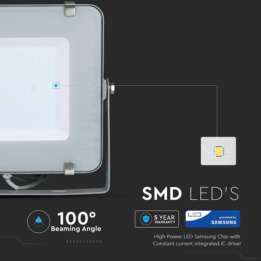 150W Naświetlacz LED SMD, Chip SAMSUNG, Barwa:3000K, Obudowa: Szara , VTAC, SKU 481