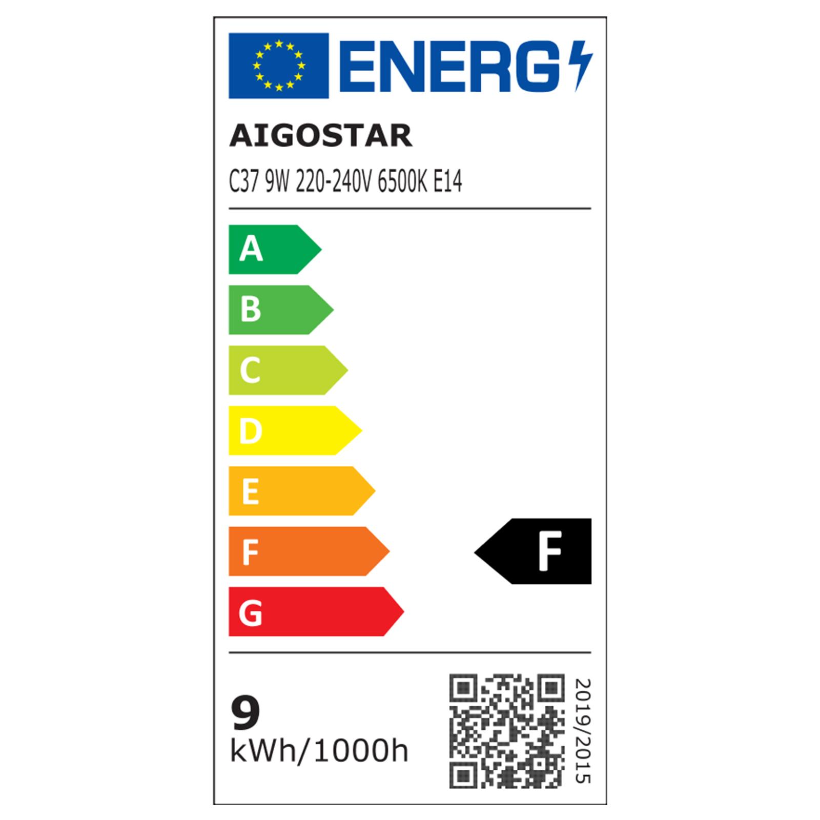 LED E14 9W C37 2pcs