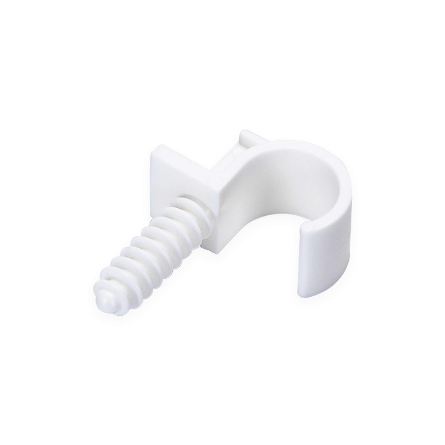 Single-hook PVC pipe clamp with expansion screw, Φ 20mm