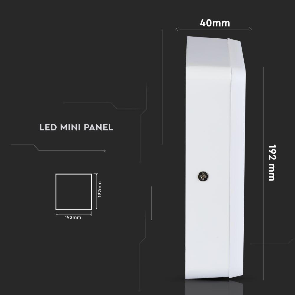 VT-1509 15W LED SURFACE PANEL 3000K SQUARE