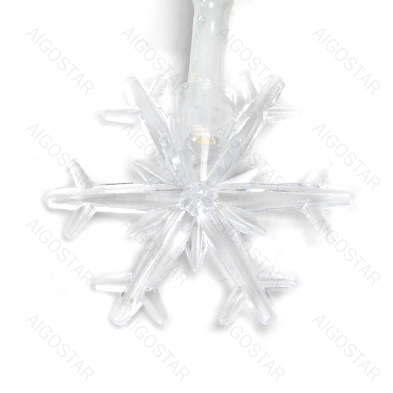 3AA battery string lights - pendant snowflake, natural white, 1.5m