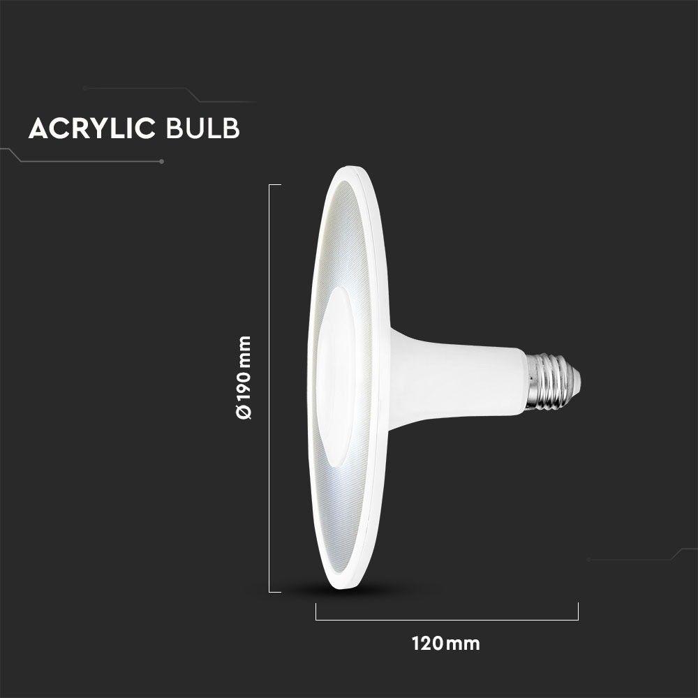 11W Żarówka LED UFO fi190, Chip SAMSUNG, Barwa:6400K, Trzonek:E27, VTAC, SKU 2783