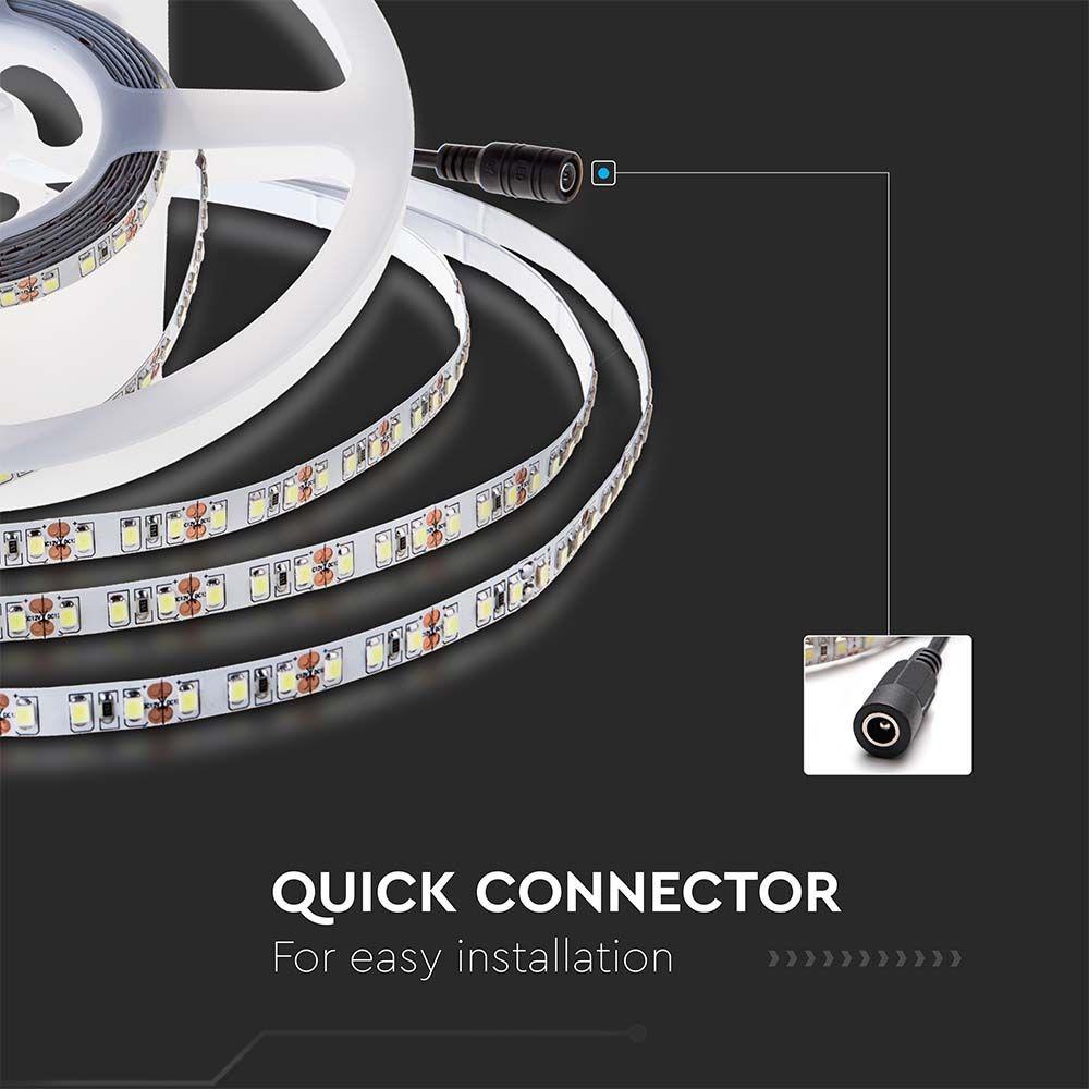 VT-2835 168 12W/M LED STRIP LIGHT 3000K IP20 24V (5M/ROLL)(PRICE PER M)