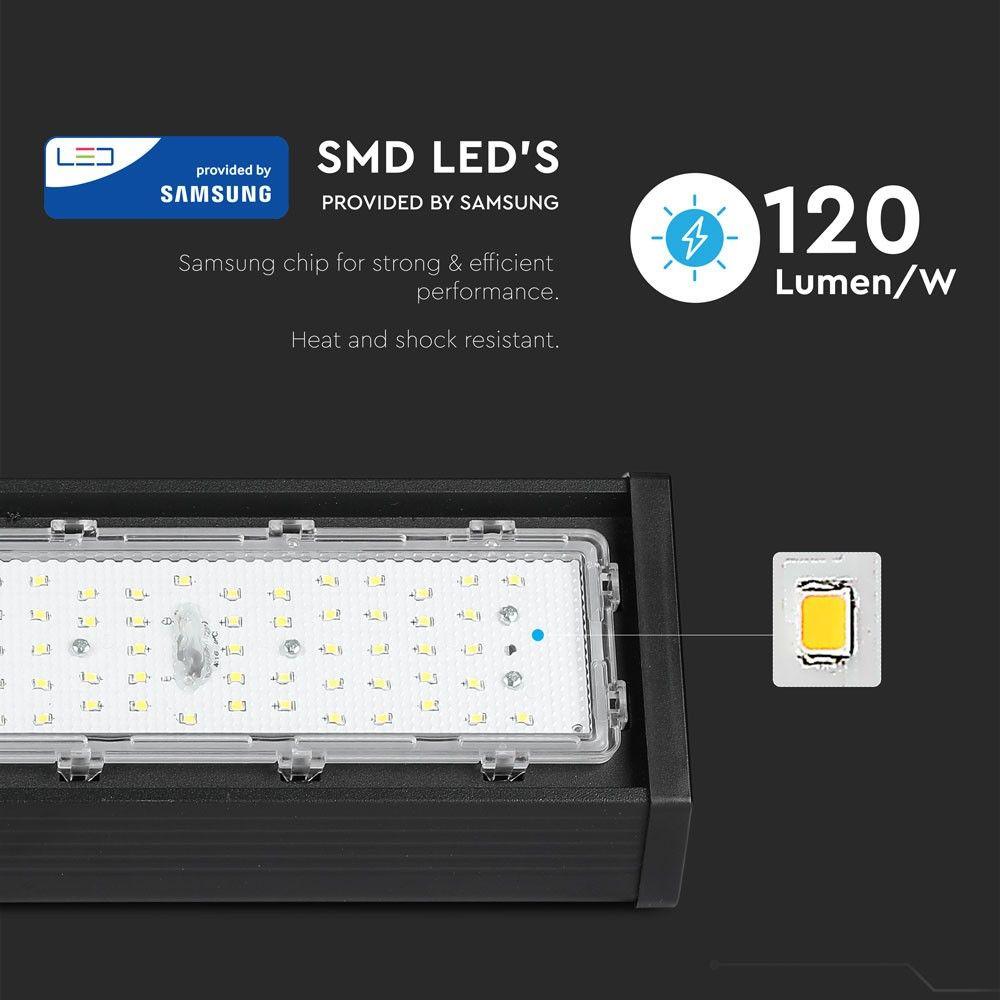 VT-9-202 200W LED LINEAR HIGHBAY SAMSUNG CHIP 6500K BLACK BODY(120LM/W) 120'D