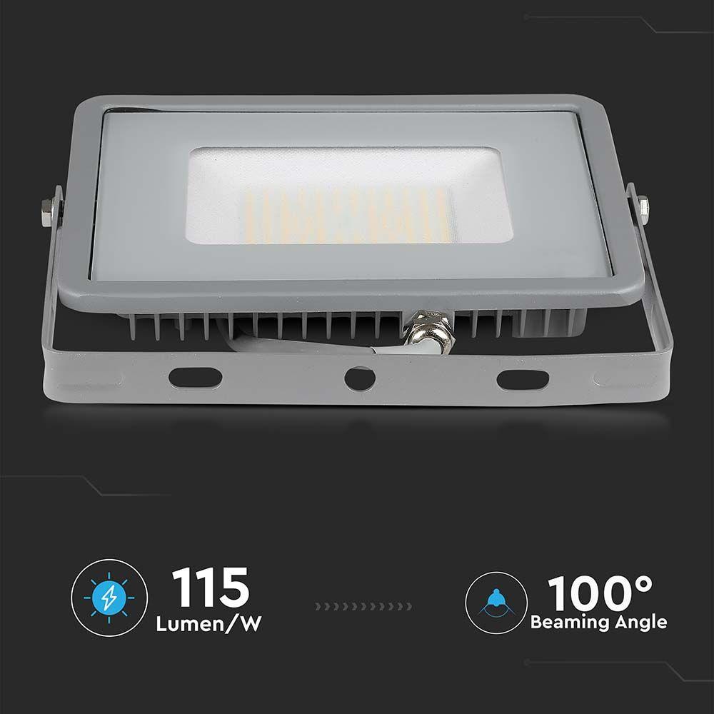 VT-56 50W SMD FLOODLIGHT SAMSUNG CHIP 6500K GREY BODY GREY GLASS