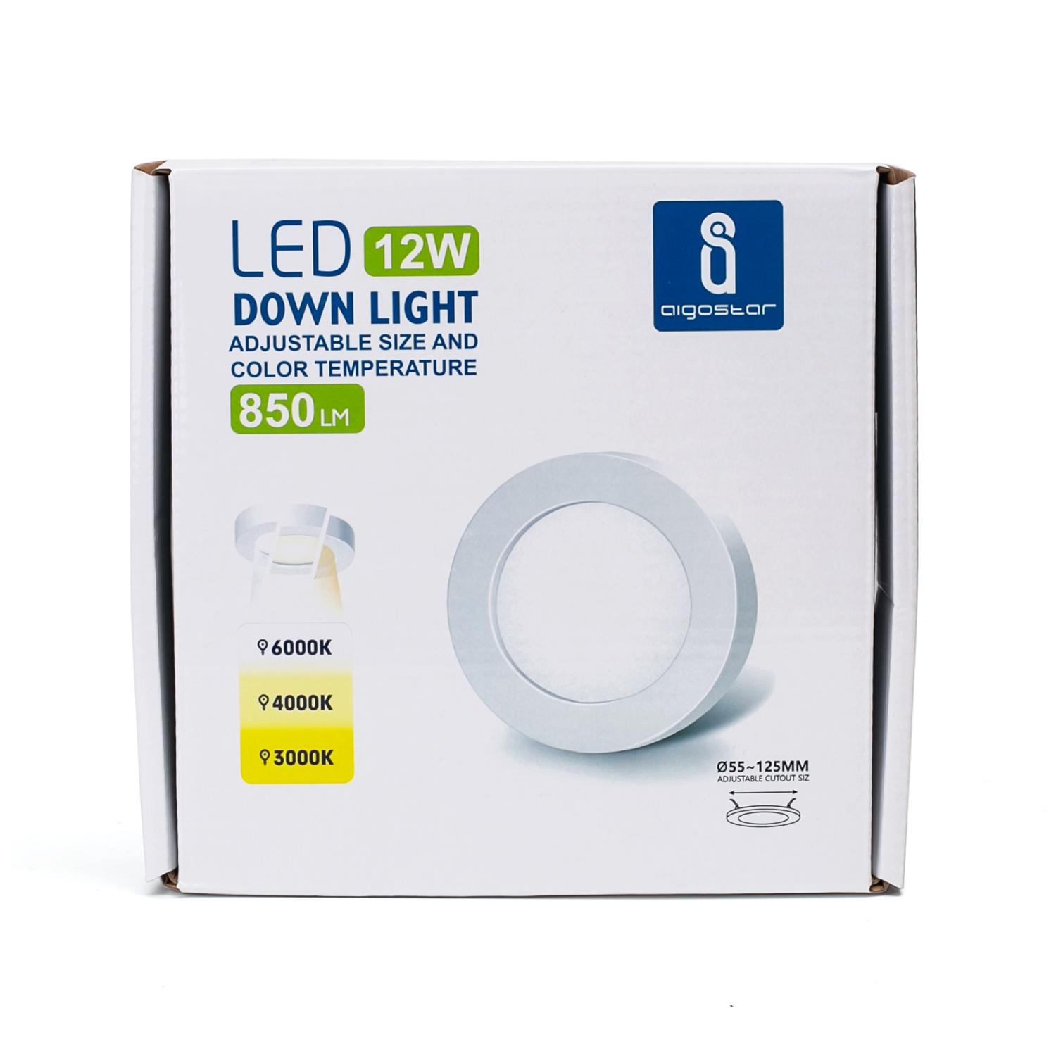 Downlight okrągły LED 12W Regulowana wielkość i temperatura koloru