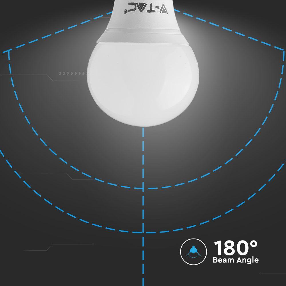 4.5W P45 Żarówka LED, Barwa:2700K, Trzonek:E14, Opakowanie: 6szt., VTAC, SKU 212733