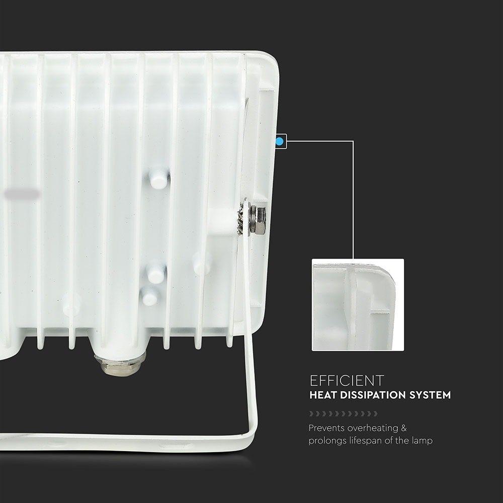 10W Naświetlacz LED SMD, Barwa:3000K, Obudowa: Biała, VTAC, SKU 5943