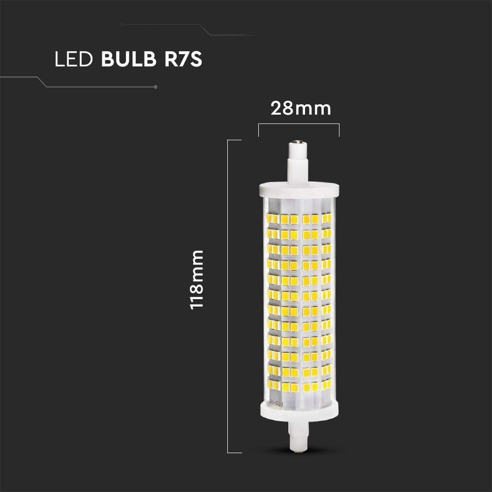 18W R7s Żarówka LED, Obudowa: ceramiczna, Barwa:3000K, VTAC, SKU 2834