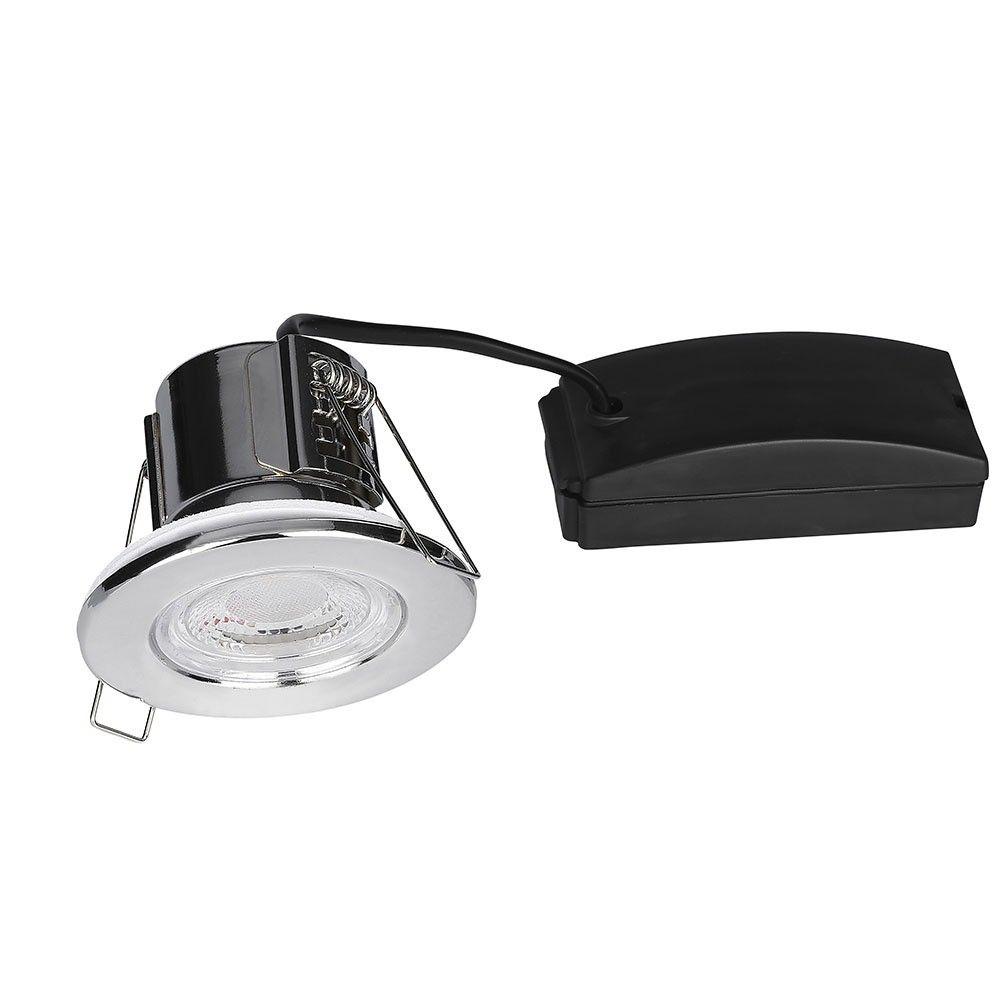 VT-885 5W SPOTLIGHT FIRERATED FITTING SAMSUNG CHIP 4000K -CHROME DIMMABLE