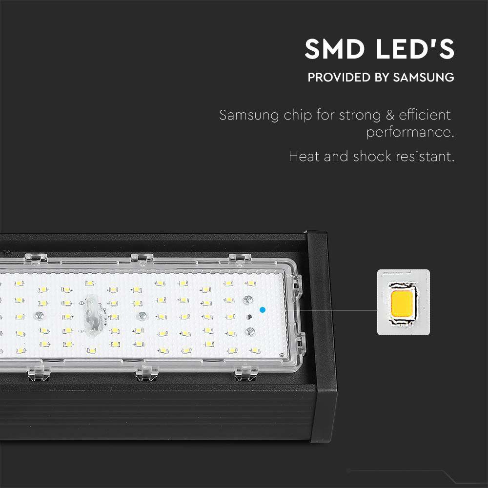 200W Liniowy HIGHBAY LED, Chip SAMSUNG, Barwa:6500K, Obudowa: Czarna, Wydajność: 120lm/w, Kąt 120', VTAC, SKU 21896