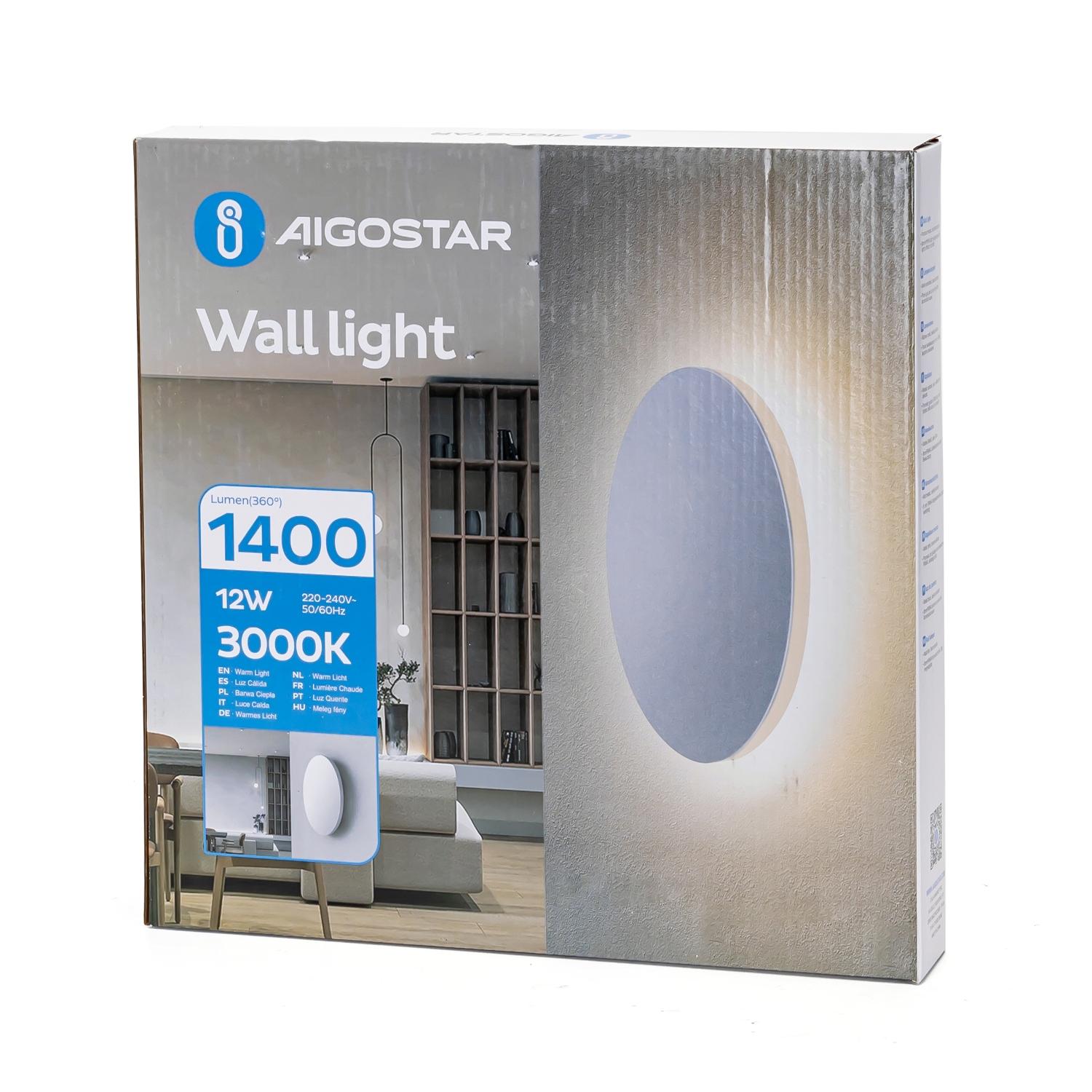 LED Metal Wall Light White 12W