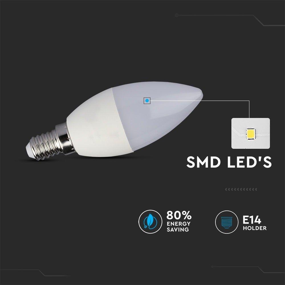 VT-2214 3.5W CANDLE BULB (RF CONTROL - DIMMABLE) RGB+3000K DIMMABLE E14