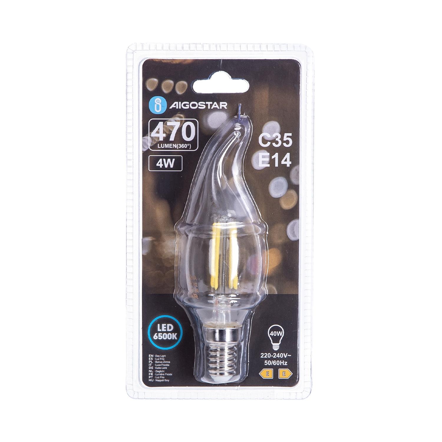 LED Wind Blow Filament Bulb C35 E14 4W