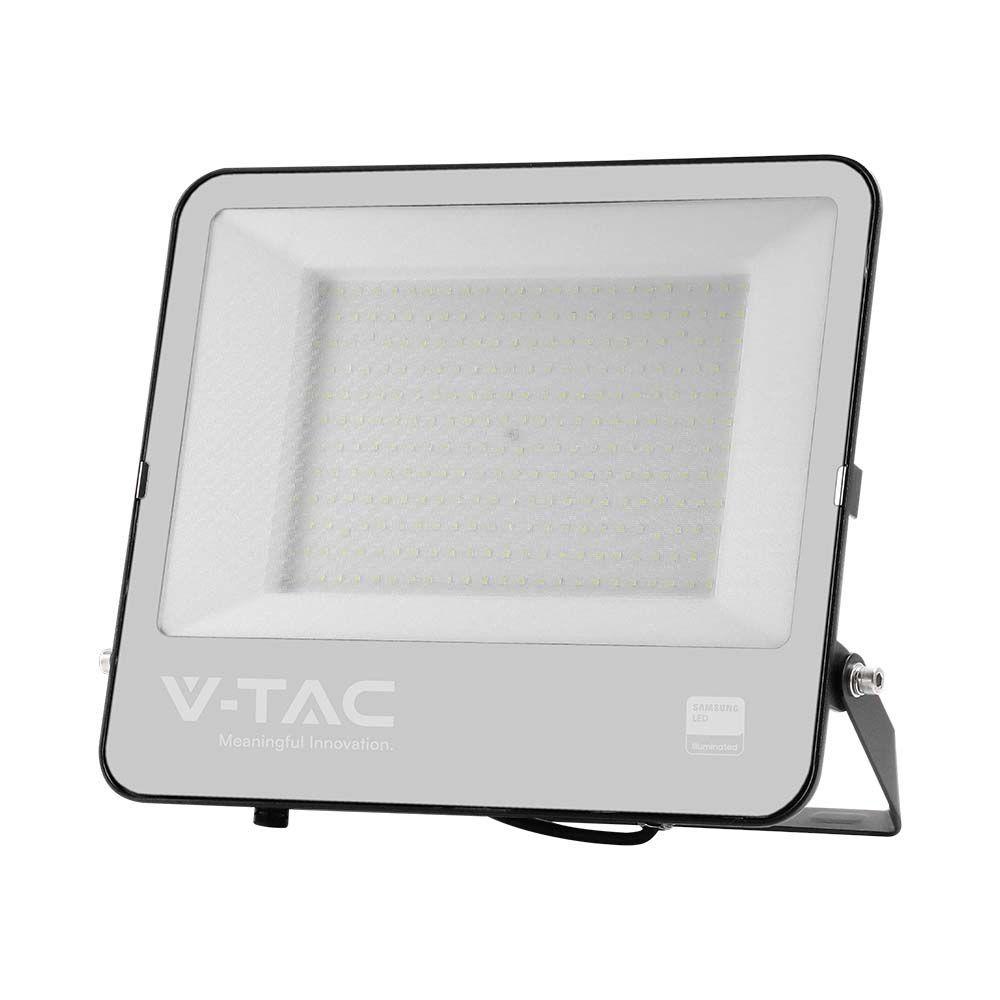 VT-44201 200W FLOODLIGHT SAMSUNG CHIP 4000K BLACK BODY GREY GLASS 135LM/W