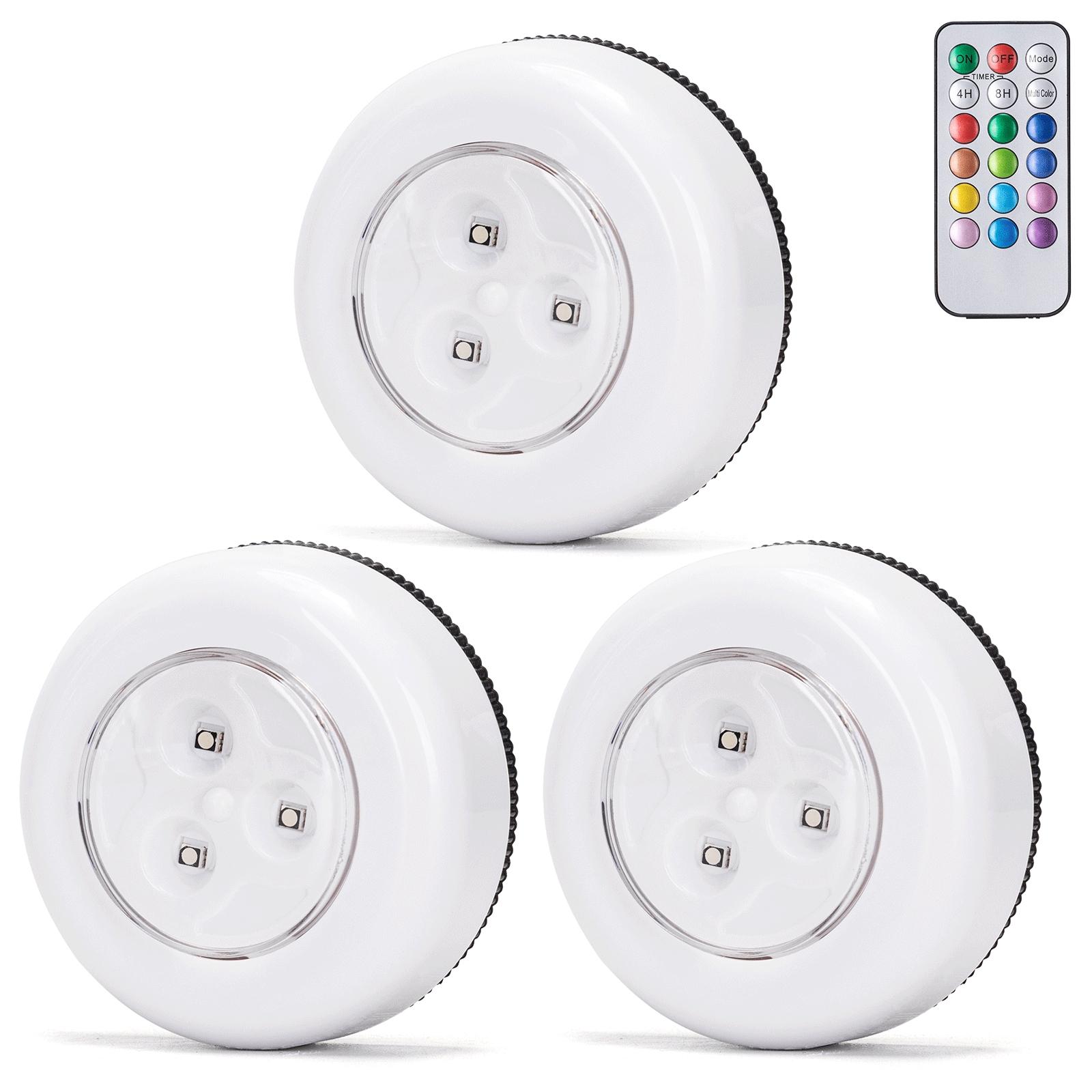 Night light 6500K RGB with remote control 3pcs 3*AAA