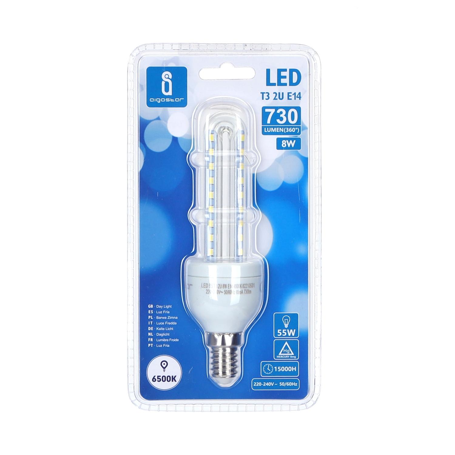 LED E14 8W U-tube