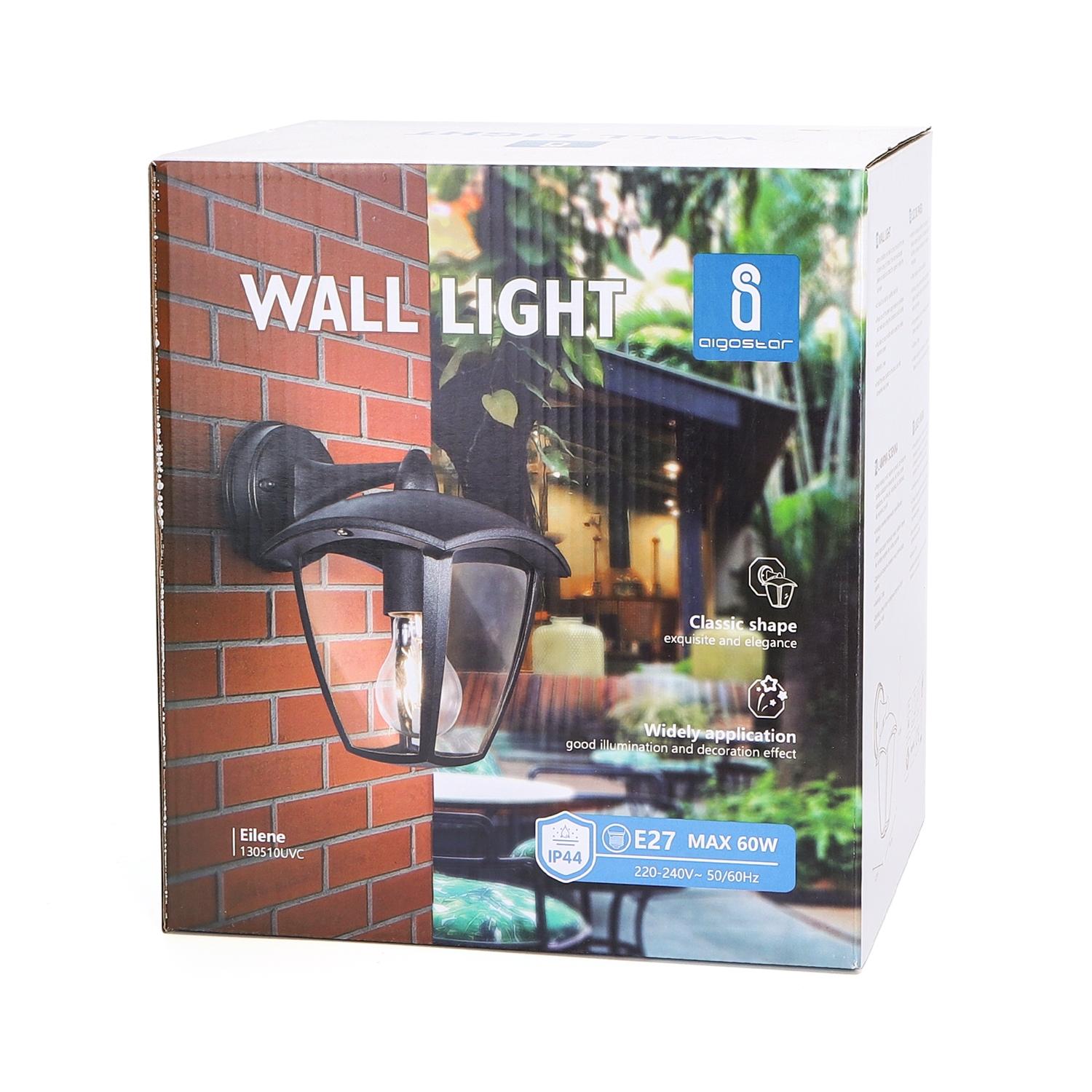 Vintage Wall Light Black (Without Light Source) E27