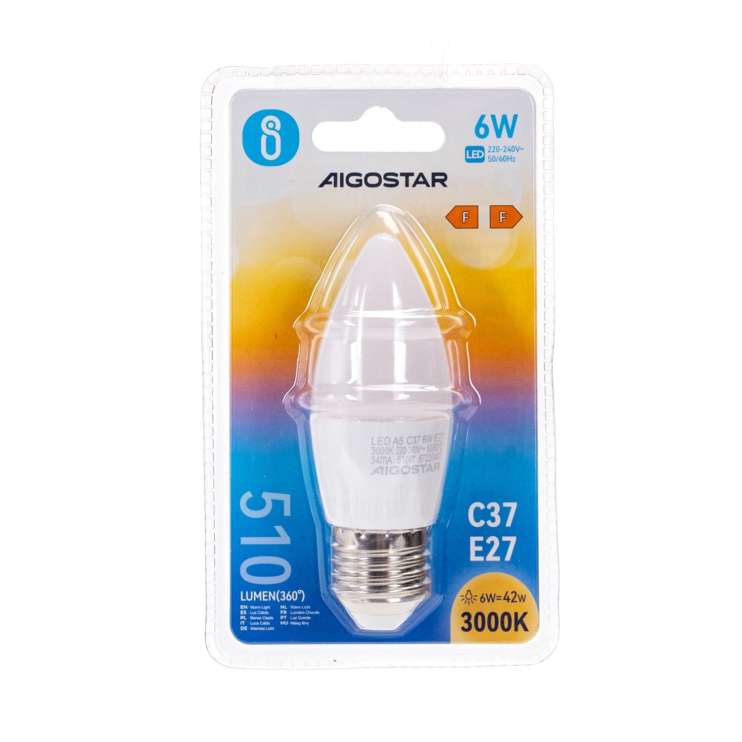 LED C37 E27 6W