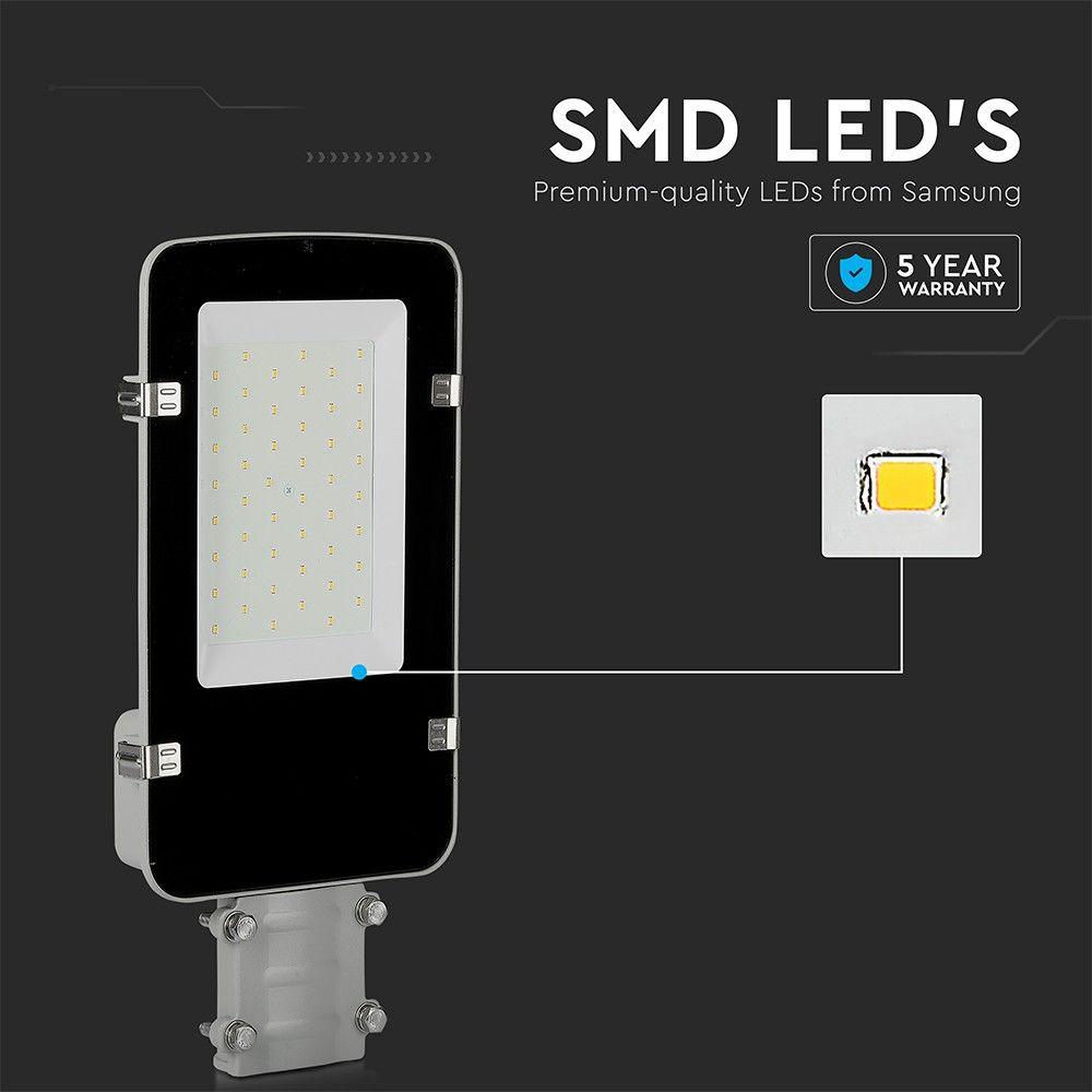 VT-30ST 30W LED STREETLIGHT SAMSUNG CHIP 6400K GREY BODY (120LM/W)