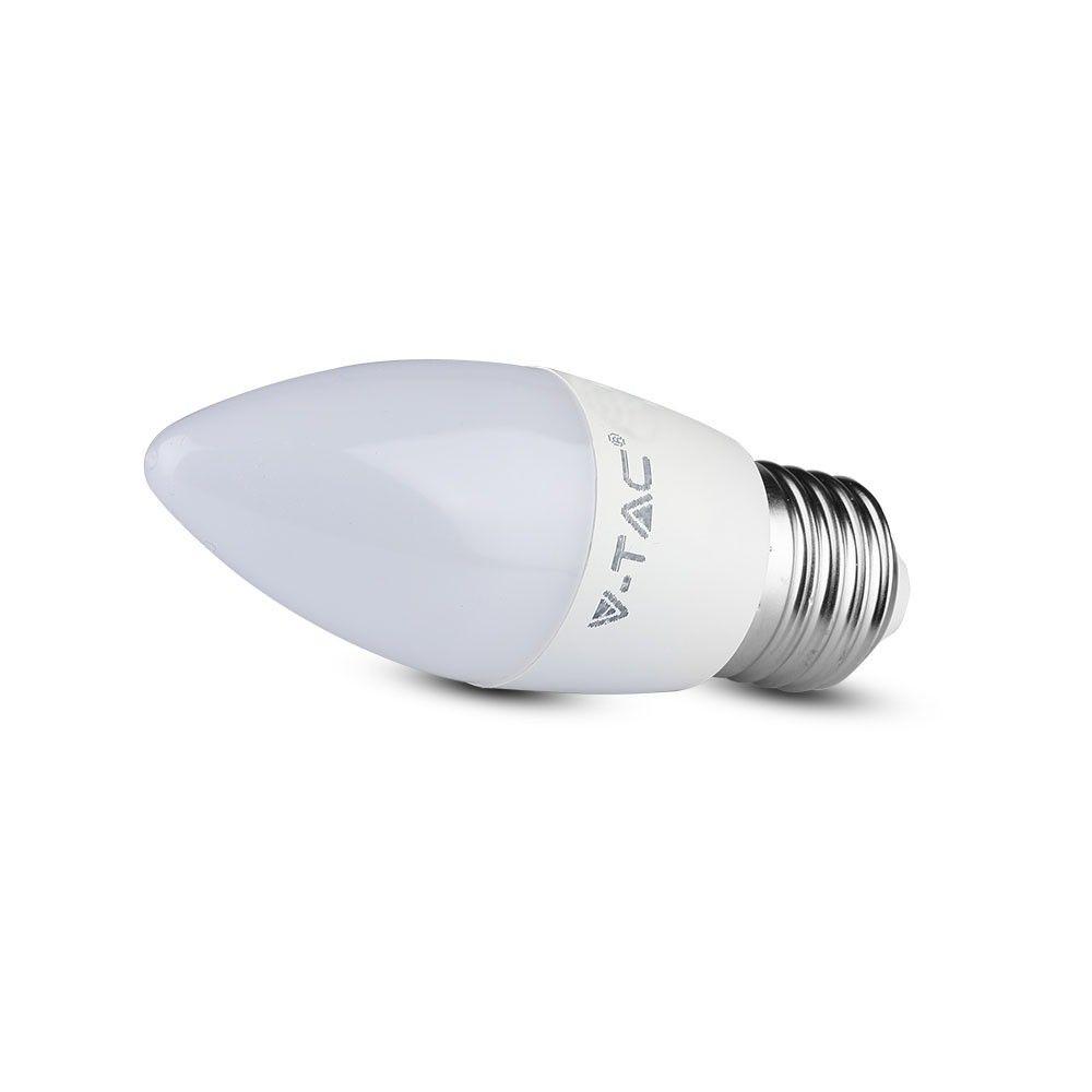 5.5W C35 Żarówka LED, Chip SAMSUNG, Barwa:3000K, Trzonek:E27, VTAC, SKU 858