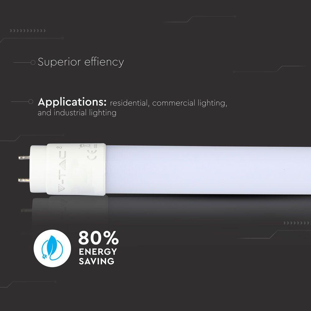 VT-1277 18W T8 LED PLASTIC TUBE NON ROTATABLE-120CM 6400K G13