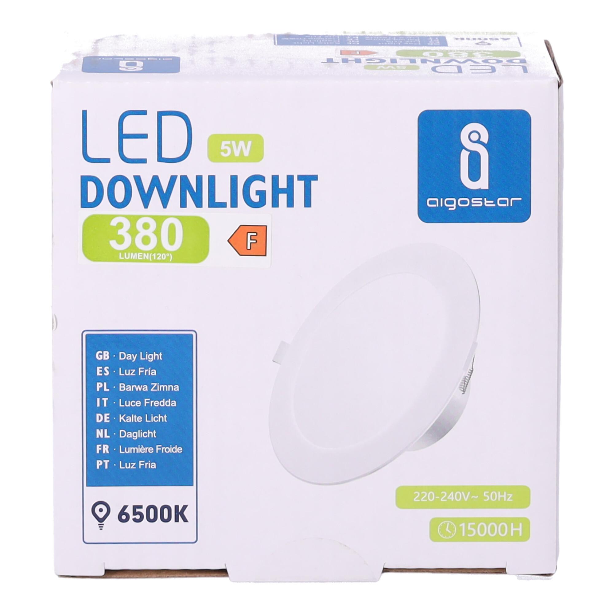 Podtynkowy okrągły downlight LED E6 5W Światło białe