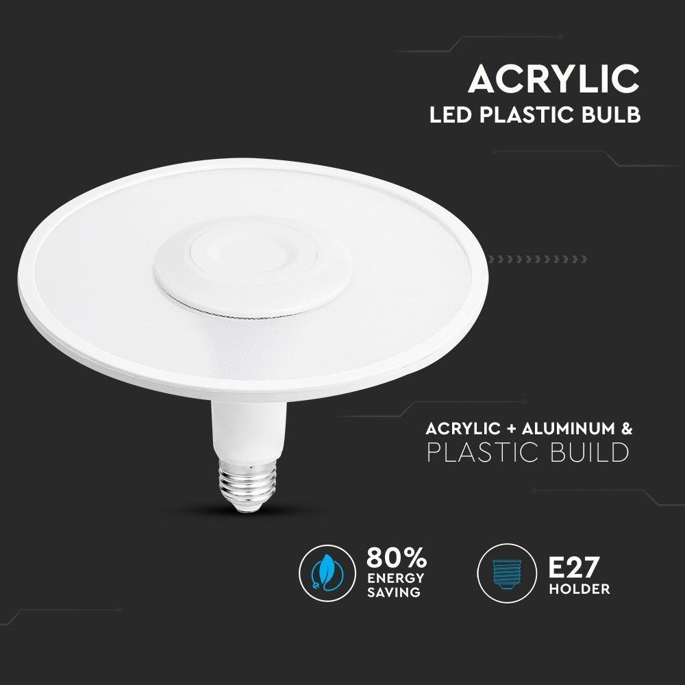 11W Żarówka LED UFO fi190, Chip SAMSUNG, Barwa:3000K, Trzonek:E27, VTAC, SKU 2781