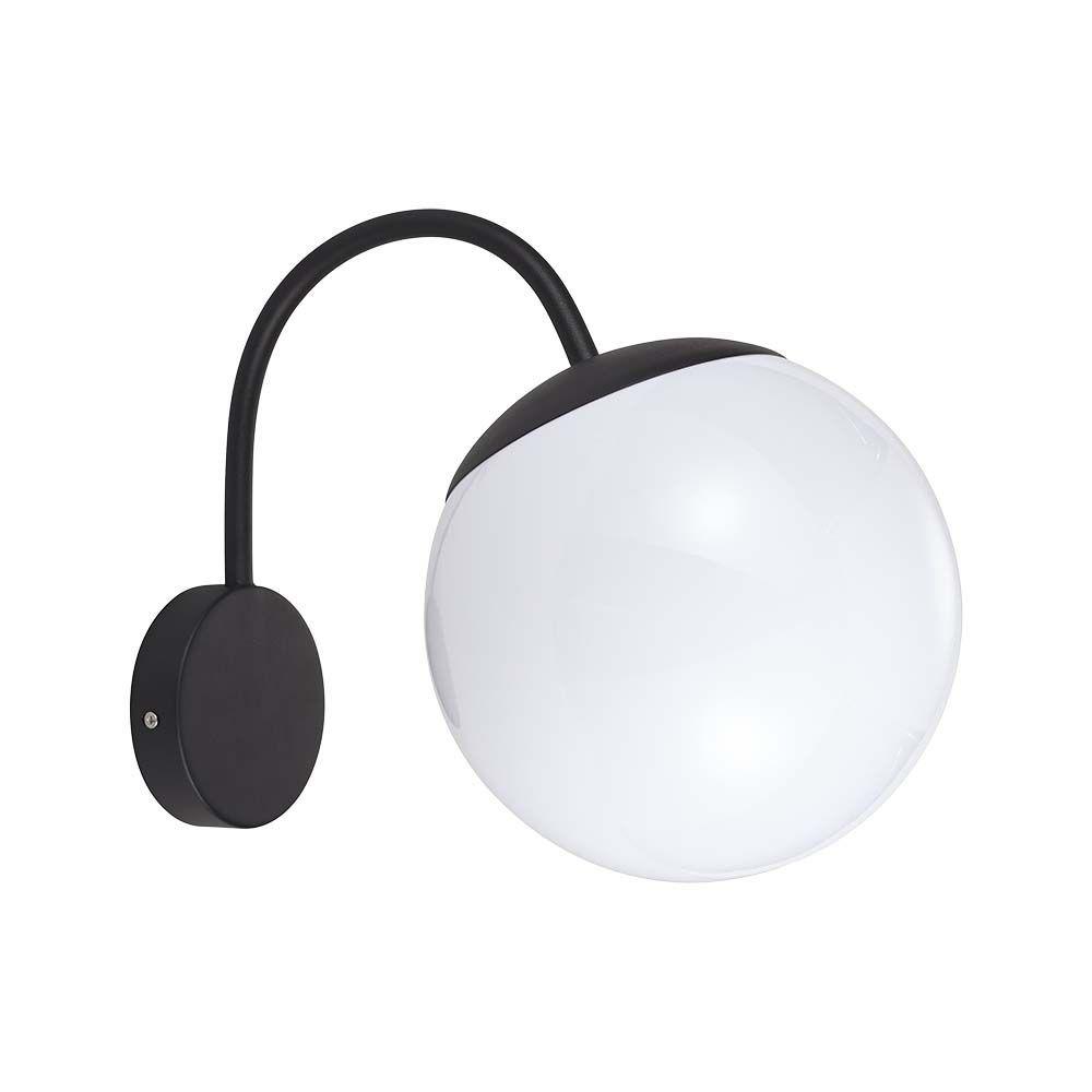 VT-1223 WALL LAMP(1*E27)-MATT BLACK-OPAL PLASTIC BALL