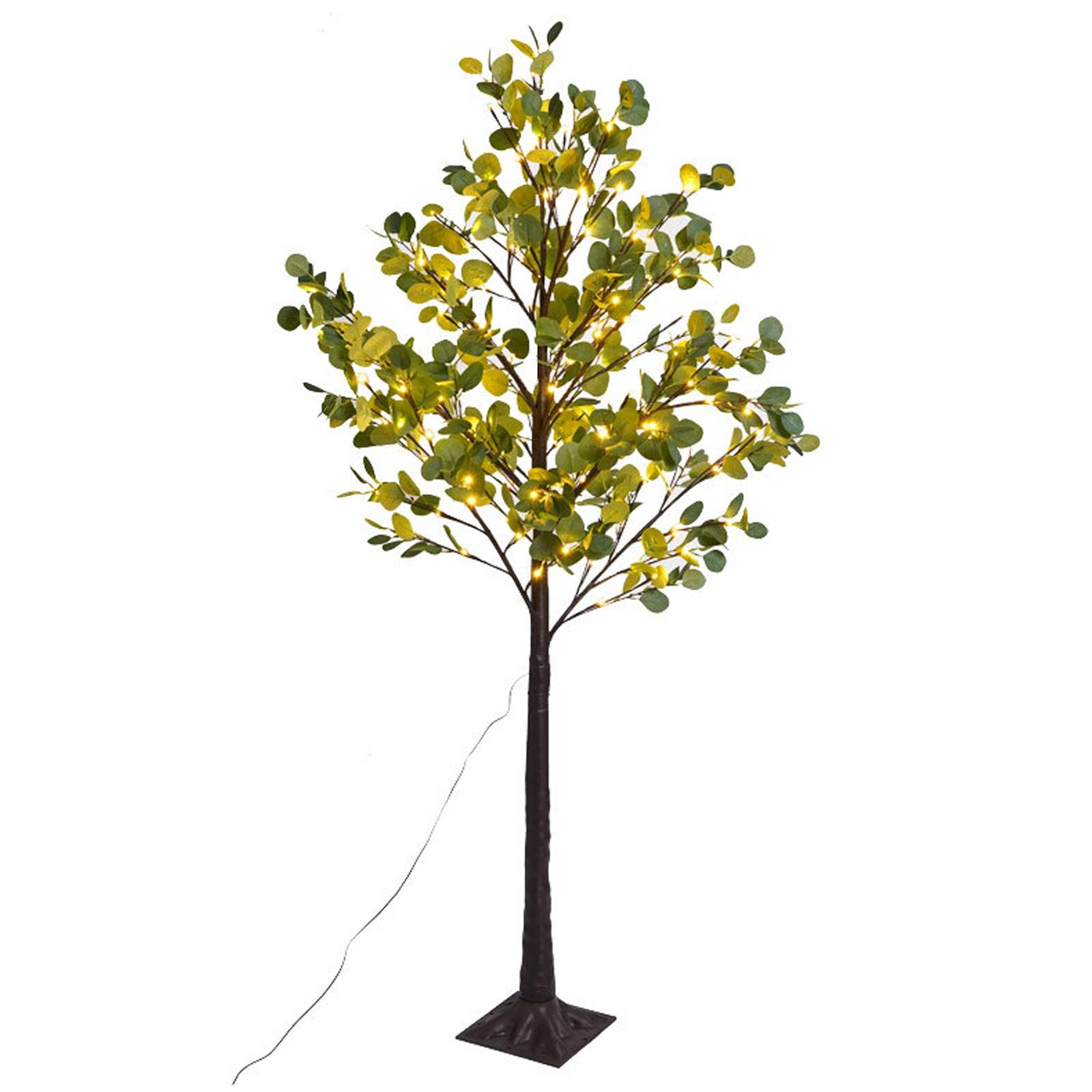 Solar simulation plant-tree-Eucalyptus  leaves-dark green2700K-2M+1.5M-210LED-8blinkI-underground-P65