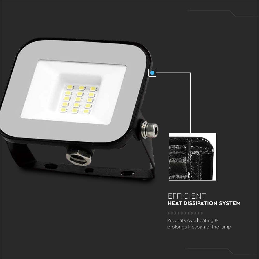 10W Naświetlacz LED SMD, Chip SAMSUNG, Barwa:4000K, Obudowa: Czarna, VTAC, SKU 9899