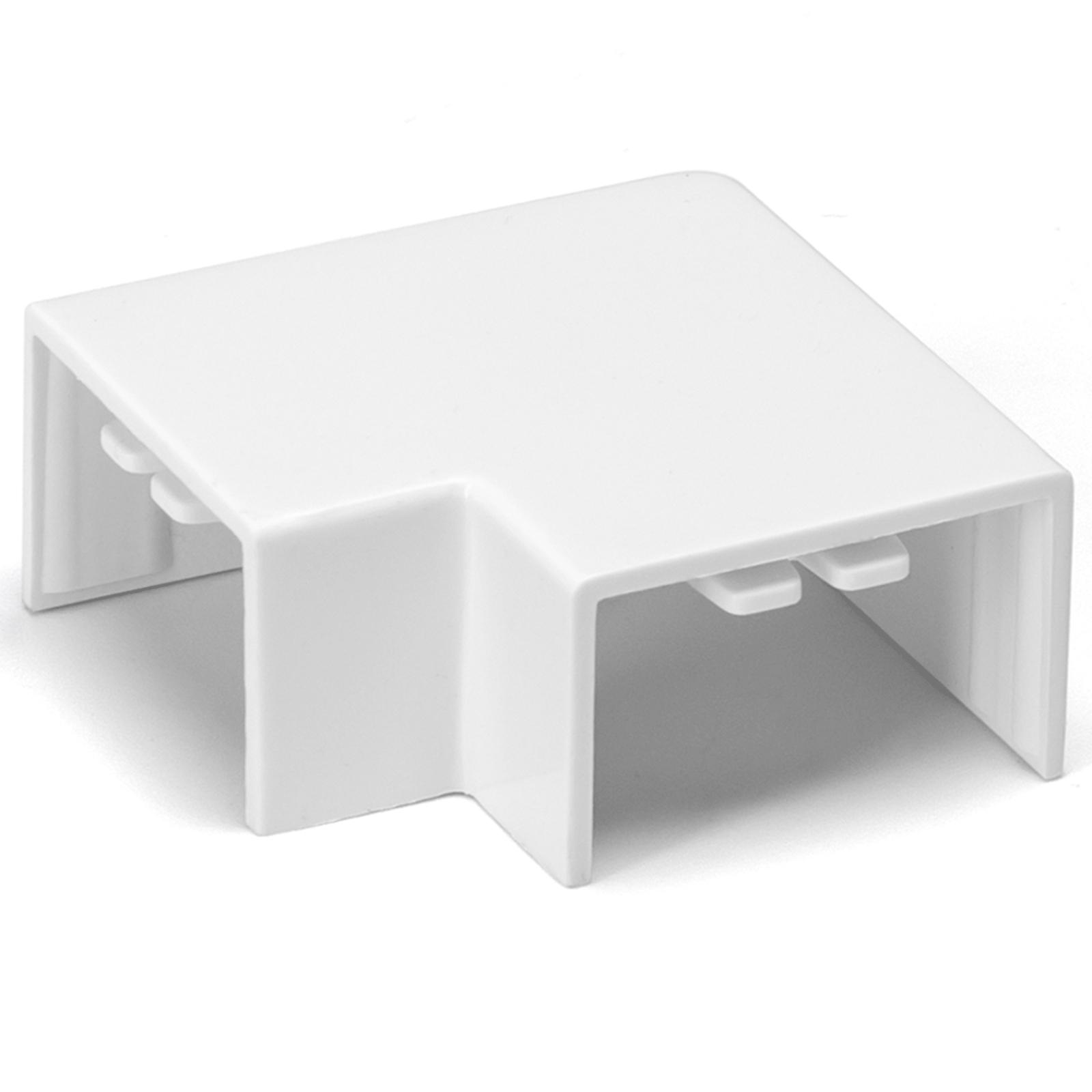 PVC Square Trunking Flat Bend White 25*16mm 4pcs